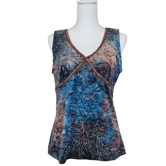 NEW vintage dressbarn y2k gothic grunge fairy whimsigoth top vneck size L - Picture 1 of 6